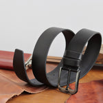 Load image into Gallery viewer, Handmade Unique Engraved Black Leather Belt
