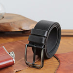 Load image into Gallery viewer, Handmade Unique Engraved Black Leather Belt
