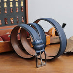 Load image into Gallery viewer, Personalized Refined Black Leather Men Belt
