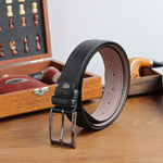 Load image into Gallery viewer, Personalized Refined Black Leather Men Belt
