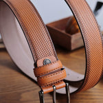 Load image into Gallery viewer, Personalized Refined Tan Leather Men Belt
