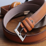 Load image into Gallery viewer, Personalized Refined Tan Leather Men Belt
