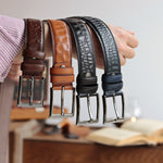 Load image into Gallery viewer, Exclusive Handmade Black Leather Belt
