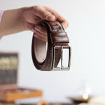 Load image into Gallery viewer, Exclusive Handmade Black Leather Belt
