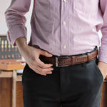 Load image into Gallery viewer, Exclusive Handmade Brown Leather Belt
