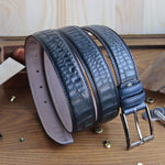 Load image into Gallery viewer, Exclusive Handmade Navy Leather Belt 
