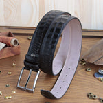 Load image into Gallery viewer, Exclusive Handmade Black Leather Belt
