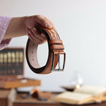 Load image into Gallery viewer, Exclusive Handmade Black Leather Belt
