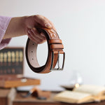 Load image into Gallery viewer, Exclusive Handmade Brown Leather Belt
