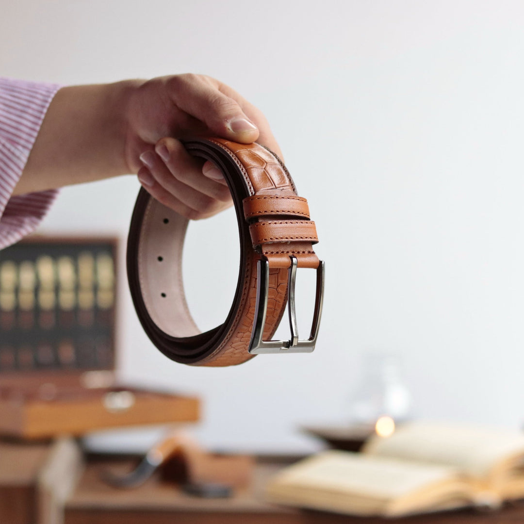 Exclusive Handmade Brown Leather Belt