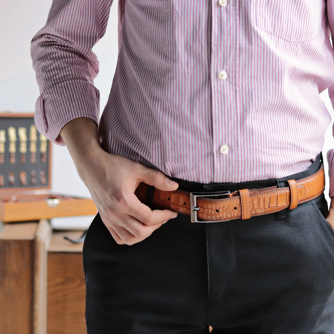 Exclusive Handmade Tan Leather Belt 