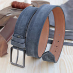 Load image into Gallery viewer, Personalized Luxury Modern Navy Leather Men Belt
