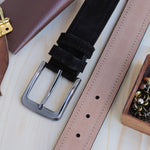 Load image into Gallery viewer, Personalized Luxury Modern Black Leather Men Belt
