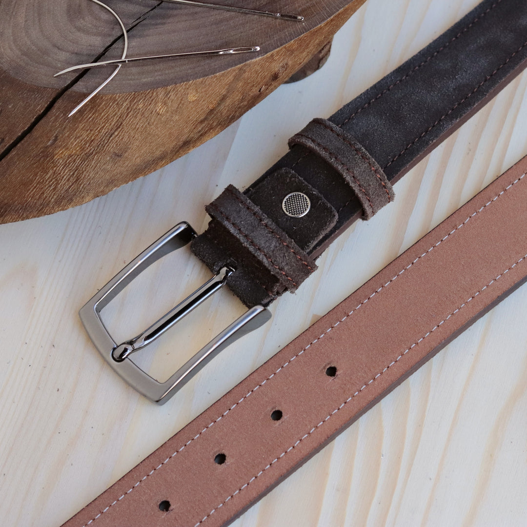 Personalized Luxury Modern Brown Leather Men Belt