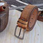 Load image into Gallery viewer, Personalized Luxury Modern Brown Leather Men Belt
