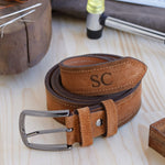 Load image into Gallery viewer, Personalized Luxury Modern Black Leather Men Belt
