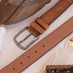 Load image into Gallery viewer, Personalized Luxury Modern Tan Leather Men Belt
