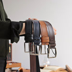 Load image into Gallery viewer, Unique Personalized Black Leather Belt
