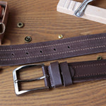 Load image into Gallery viewer, Unique Personalized Brown Leather Belt
