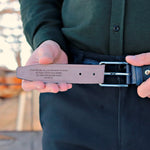 Load image into Gallery viewer, Exclusive Handmade Navy Leather Belt 
