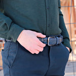 Load image into Gallery viewer, Exclusive Handmade Navy Leather Belt 
