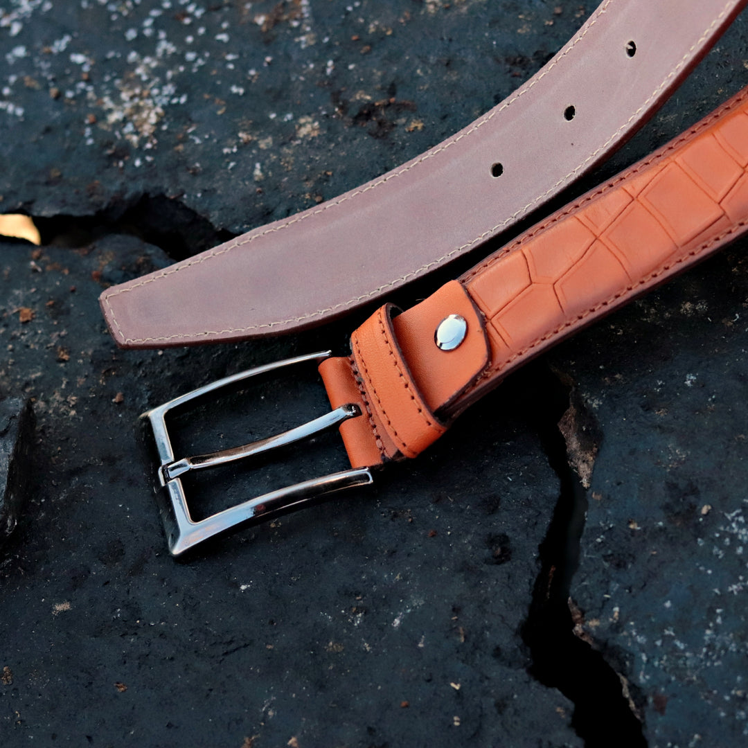 Exclusive Handmade Tan Leather Belt 