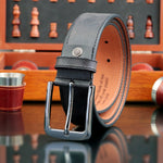 Load image into Gallery viewer, Personalized Premium Handmade BlackLeather Belt
