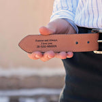 Load image into Gallery viewer, Personalized Premium Handmade Navy Leather Belt
