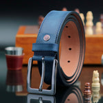 Load image into Gallery viewer, Personalized Premium Handmade Navy Leather Belt
