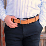 Load image into Gallery viewer, Personalized Luxury Modern Tan Leather Men Belt
