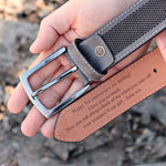 Load image into Gallery viewer, Personalized Stylish Special Occasion Gift Grey Leather Belt
