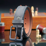 Load image into Gallery viewer, Personalized Premium Handmade Black Leather Belt
