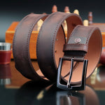 Load image into Gallery viewer, Personalized Premium Handmade Brown Leather Belt
