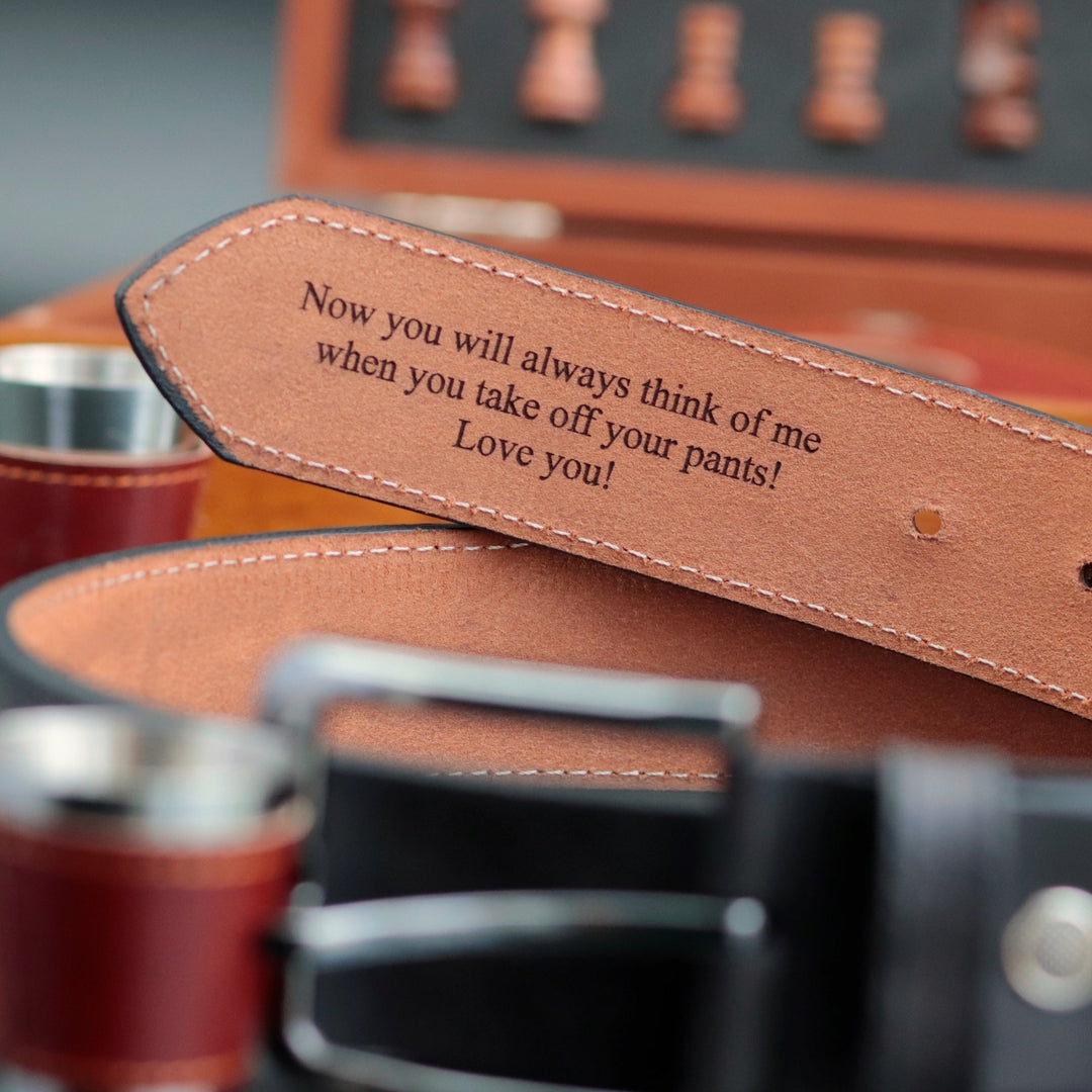 Personalized Premium Handmade Tan Leather Belt