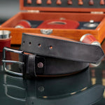 Load image into Gallery viewer, Personalized Premium Handmade Black Leather Belt
