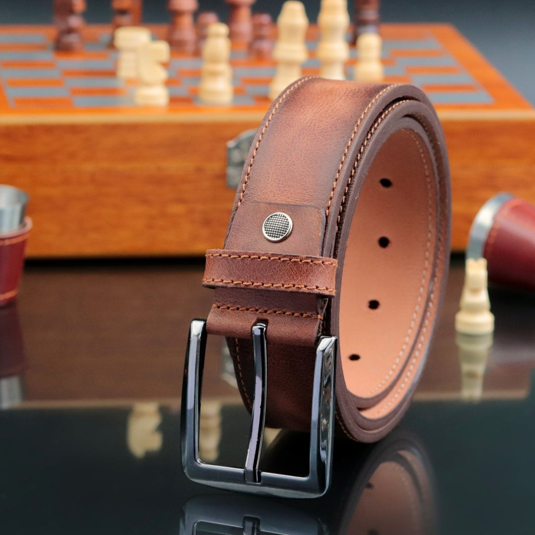 Personalized Premium Handmade Tan Leather Belt