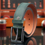 Load image into Gallery viewer, Personalized Premium Handmade Black Leather Belt
