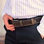 Load image into Gallery viewer, Personalized Stylish Special Occasion Gift Black Leather Belt
