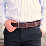 Load image into Gallery viewer, Personalized Stylish Special Occasion Gift Brown Leather Belt
