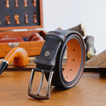 Load image into Gallery viewer, Personalized Stylish Special Occasion Gift Black Leather Belt
