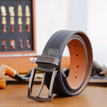 Load image into Gallery viewer, Personalized Stylish Special Occasion Gift Grey Leather Belt
