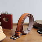 Load image into Gallery viewer, Customizable Tan Engraved Leather Belt
