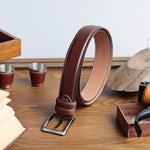 Load image into Gallery viewer, Customizable Brown Engraved Leather Belt
