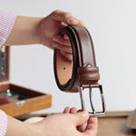 Load image into Gallery viewer, Customizable Tan Engraved Leather Belt
