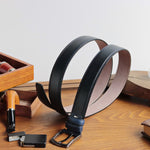 Load image into Gallery viewer, Customizable Navy Engraved Leather Belt
